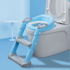 Накладка на унитаз с лесенкой Baby Assistant DA6901 Голубо-серый Дніпро