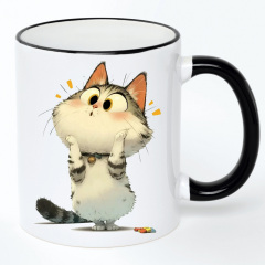 Чашка No Brand Cat 330 мл Разноцветный (chaska-cat-9) Ровно