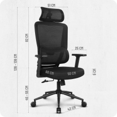 Кресло офисное CABRO C506 Black (5907196010408) Хмельницкий