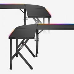 Компьютерный стол huzaro Hero 6.3 RGB 154x48x74 см Black Ізмаїл