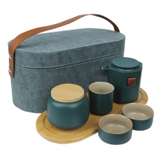 Дорожный набор для чайной церемонии No Brand 45521 Dark Green 7 шт 12953-83107 Ровно