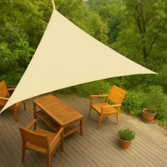 Тент навес затеняющий треугольный No Brand Tentorium 400x700x800 см Бежевый (2576197669) Луцьк