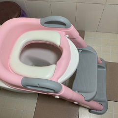 Накладка на унитаз с лесенкой Baby Assistant DA6900 Розово-серый Київ