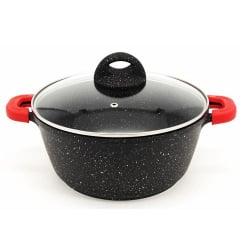 Кастрюля мраморное покрытие A-PLUS 1526 24 См / 4 л Черный Суми