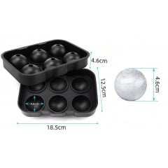 Силиконовая форма для льда VR 18,5 x 12,5 x 4,6 см Черный (H051355) Харків