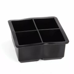 Форма для льда силиконовая Ice с крышкой Кубики 4 ячейки 11х11х5 см Черный (C051349) Чернівці
