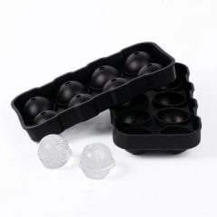 Форма для льда силиконовая Ice Шар 8 ячеек 22x11,5х4,5 см Черный (C051356) Николаев