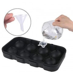 Форма для льда силиконовая Ice Шар 8 ячеек 22x11,5х4,5 см Черный (C051356) Николаев