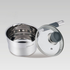 Ковш с крышкой Maestro 1,7 л Серебристый MR-3507-16S Вишневое