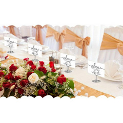 Подставка для карточек рассадки гостей No Brand 5x3.1x2.8 см 10 шт Серебристый (MV039) Киев