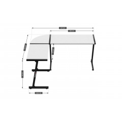 Компьютерный стол huzaro Hero 6.0 White 147x112x74 см Черкаси