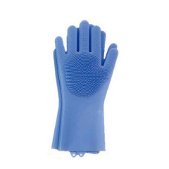 Перчатки силиконовые многофункциональные Kitchen Gloves for washing dishes Blue (do043-hbr) Київ