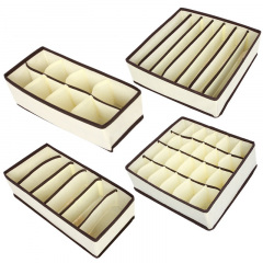 Набор из 4 органайзеров в шкаф для хранения ANbeauty Beige (AN0103412) Буча