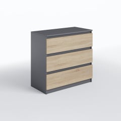 Комод No Brand FT-214 80x40x75.5 см Антрацит-дуб сонома (25195283) Виноградов