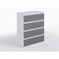 Комод No Brand NT-215 80x40x100 см Белый-атрацит (13844003) Херсон