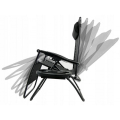 Шезлонг Garden Line Relax Black до 130 кг Черный Вишневе