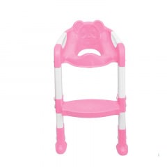 Накладка на унитаз с лесенкой 2 в 1 Baby Assistant DA6815 Розовый с белым Шостка