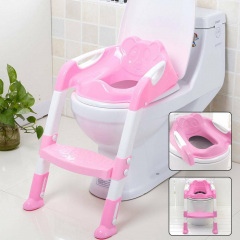 Накладка на унитаз с лесенкой 2 в 1 Baby Assistant DA6815 Розовый с белым Шостка