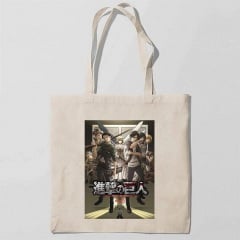 Эко-сумка шоппер с принтом Attack on Titan - Вторжение титанов 3 Кавун Бежевый Харків