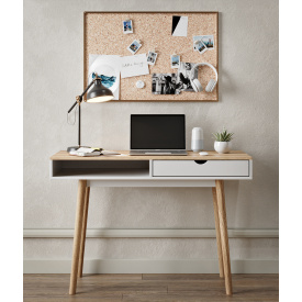 Письменный стол Lion Сканди-1 120.4x48.4x82 см Нимфея Альба/Дуб Артизан (LION-041394)