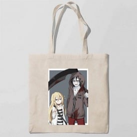 Эко-сумка шоппер с принтом Angels of Death Ангел Кровопролития 5 Кавун Бежевый