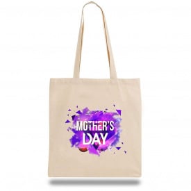 Эко-сумка шоппер с принтом "Mother's day" Кавун Бежевый