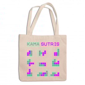 Эко-сумка шоппер с принтом "Kama Sutris. Тетрис. Kama Sutra. Кама Сутра" Push IT Кавун ЭСШ001349