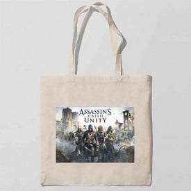 Эко-сумка шоппер с принтом Assassin's Creed unity Единство Кавун Бежевый