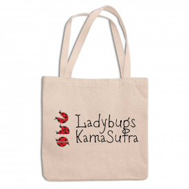 Эко-сумка шоппер с принтом "Ladybugs Kama Sutra. Божьи коровки Кама Сутра" Push IT Кавун ЭСШ001344