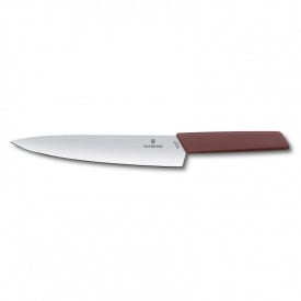 Кухонный нож для разделки Victorinox Swiss Modern Carving 22 см Бордовый (6.9016.221B)