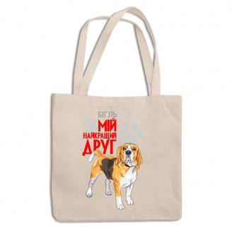 Эко-сумка шоппер с принтом для собачника 