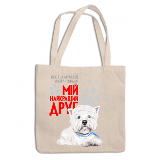 Эко-сумка шоппер с принтом для собачника 