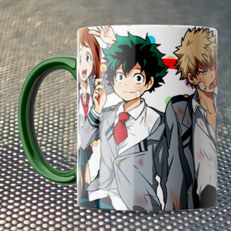 Чашка Fan Girl все в сборе Моя геройская академия - Boku no Hero Academia (15776) 330 мл Зеленый