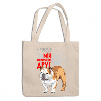 Эко-сумка шоппер с принтом для собачника 