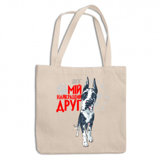 Эко-сумка шоппер с принтом для собачника 