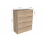 Комод No Brand NT-215 80x40x100 см Дуб Сонома (13864496) Киев