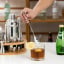 Набор для бара BAR для приготовления коктейлей с деревянной подставкой 750 мл 12 предметов Серебристый (C051212) Запорожье