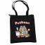 Сумка эко-шоппер 2Life Pusheen cat Кот со сладостями 35х38 см на молнии Черный (v-12144) Винница