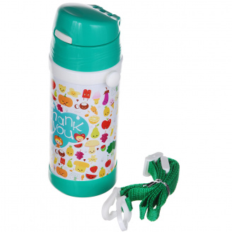 Детский термос из нержавеющей стали с трубочкой 320 мл 