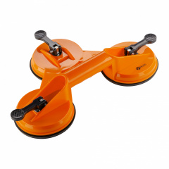 Держатель-присоска для стекла и плитки Polax тройная 3х115 мм Оранжево-черный (37-188) Кременец