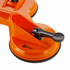 Держатель-присоска для стекла и плитки Polax тройная 3х115 мм Оранжево-черный (37-188) Кременец