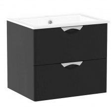 Фото - Тумба підвісна Imprese Nova Vlna M 70 см з умивальником, чорний (f32703B) Тумба підвісна Imprese Nova Vlna M 70 см з умивальником, чорний (f32703B)