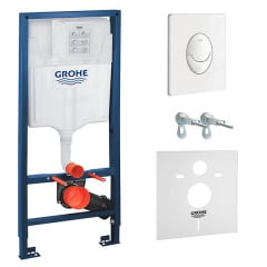 Інсталяція для підвісного унітазу 4 в 1 Grohe Rapid SL + біла кнопка Skate Air Ізмаїл