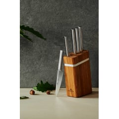 Набор ножей Gerlach Ambiente Oak 6 предметов Серебристый (5901035506527) Ворожба