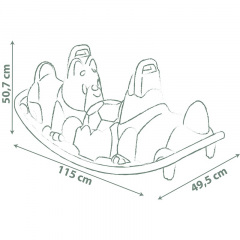 Гойдалка-човен подвійна Smoby Цуцик 50.7х49.5х115 см Зелений OL262408 Бердянськ