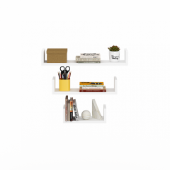 Набір настінних полиць Паріс білий 30/45/60х15х10 Токмак