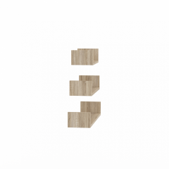 Набір настінних полиць Паріс дуб сонома 30/45/60х15х10 Кам'янка-Дніпровська