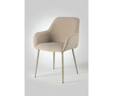 Стул обеденный с подлокотниками Терра М-220, для кухни, столовой, мохер Макадамия/капучино, 830х550х580 мм