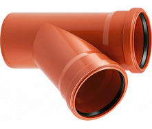 Тройник канализационный из ПВХ Magnaplast Ø110x110/45°