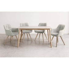 Комплект стільців обідніх Осло М-235 (4 шт.) з підлокітниками, для їдальні, кухні, тканина фактурна Папірус/капучино, 850х600х610 мм